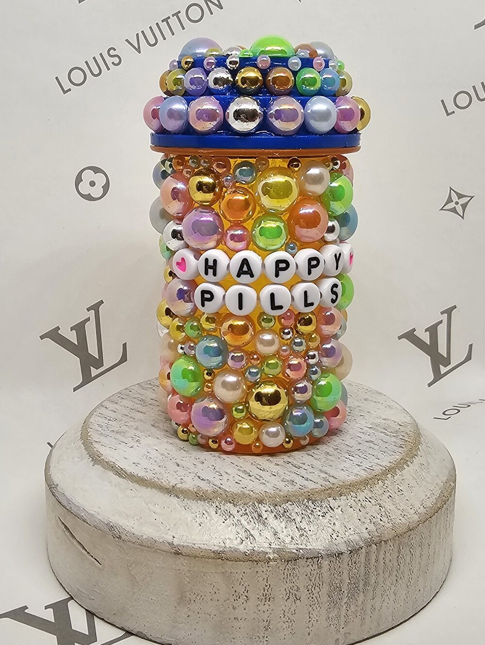 Beaded Custom Pill Bottle